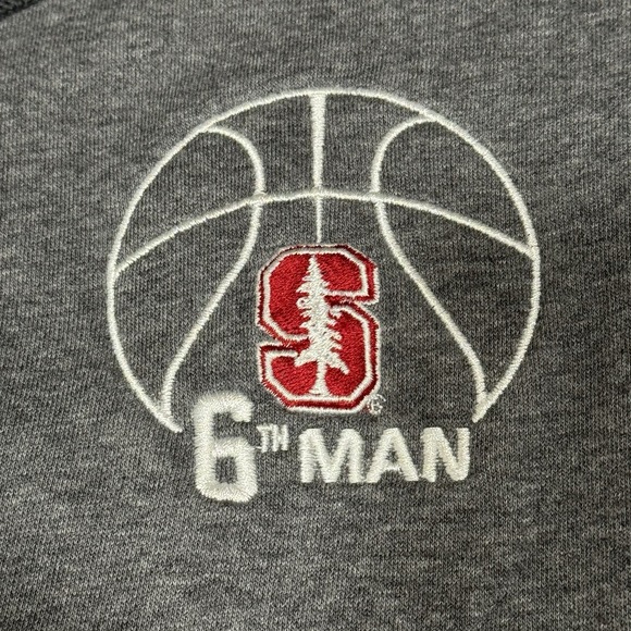 Nike Stanford University Cardinals 6th Man Hoodie Gray Basketball Size Large - Picture 4 of 11